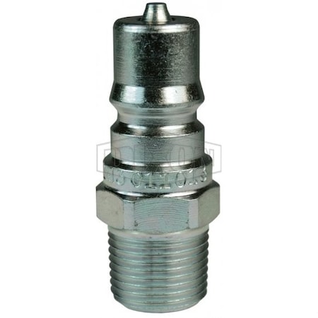 Dixon DQC H Industrial Interchange Male Plug, 3/8-18 Nominal, Male NPTF, Steel H2M3